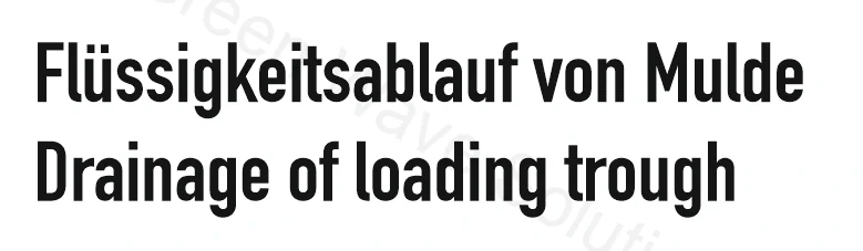 Nápis: Flüssigkeitsablauf
