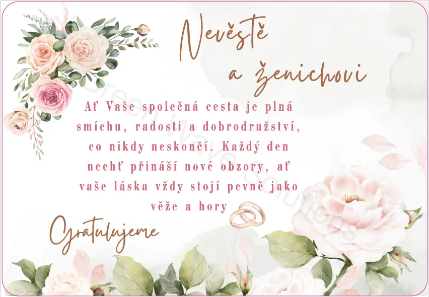 Přáníčka novomanželům