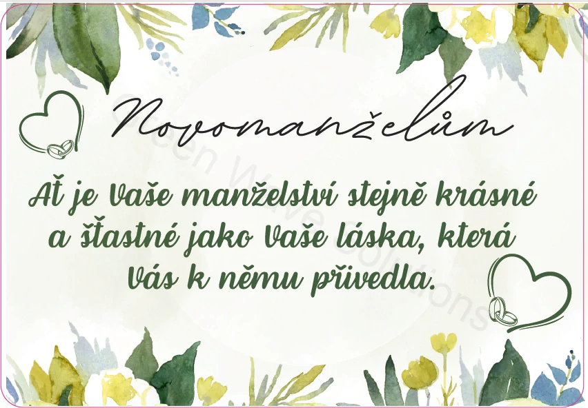 Přáníčka novomanželům