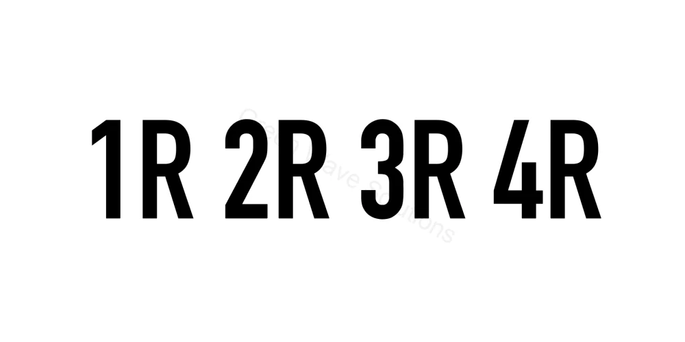 Označení dvojkolí 1R - 4R