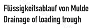 Nápis: Flüssigkeitsablauf