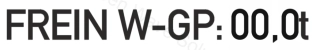 FREIN W-GP: 00,0t