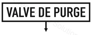 Nápis: VALVE DE PURGE