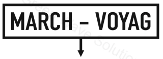Nápis: MARCH VOYAG